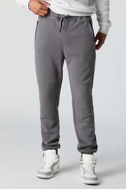 Jogger de style moto en molleton