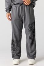 Graphic Fleece Wide Leg Sweatpant