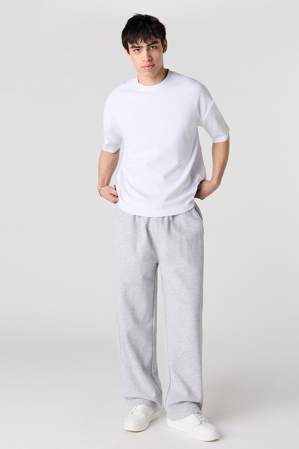 Alt View 2. Premium Heavyweight Fleece Baggy Sweatpant - Heather Grey