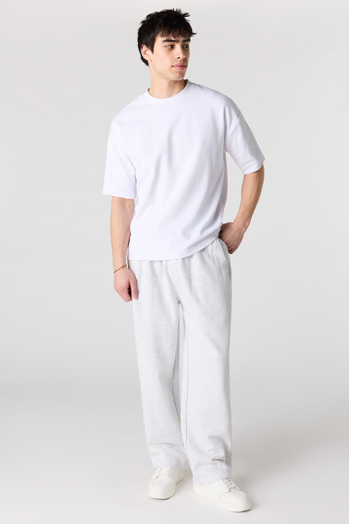 Alt View 2. Premium Heavyweight Fleece Baggy Sweatpant - Light Grey