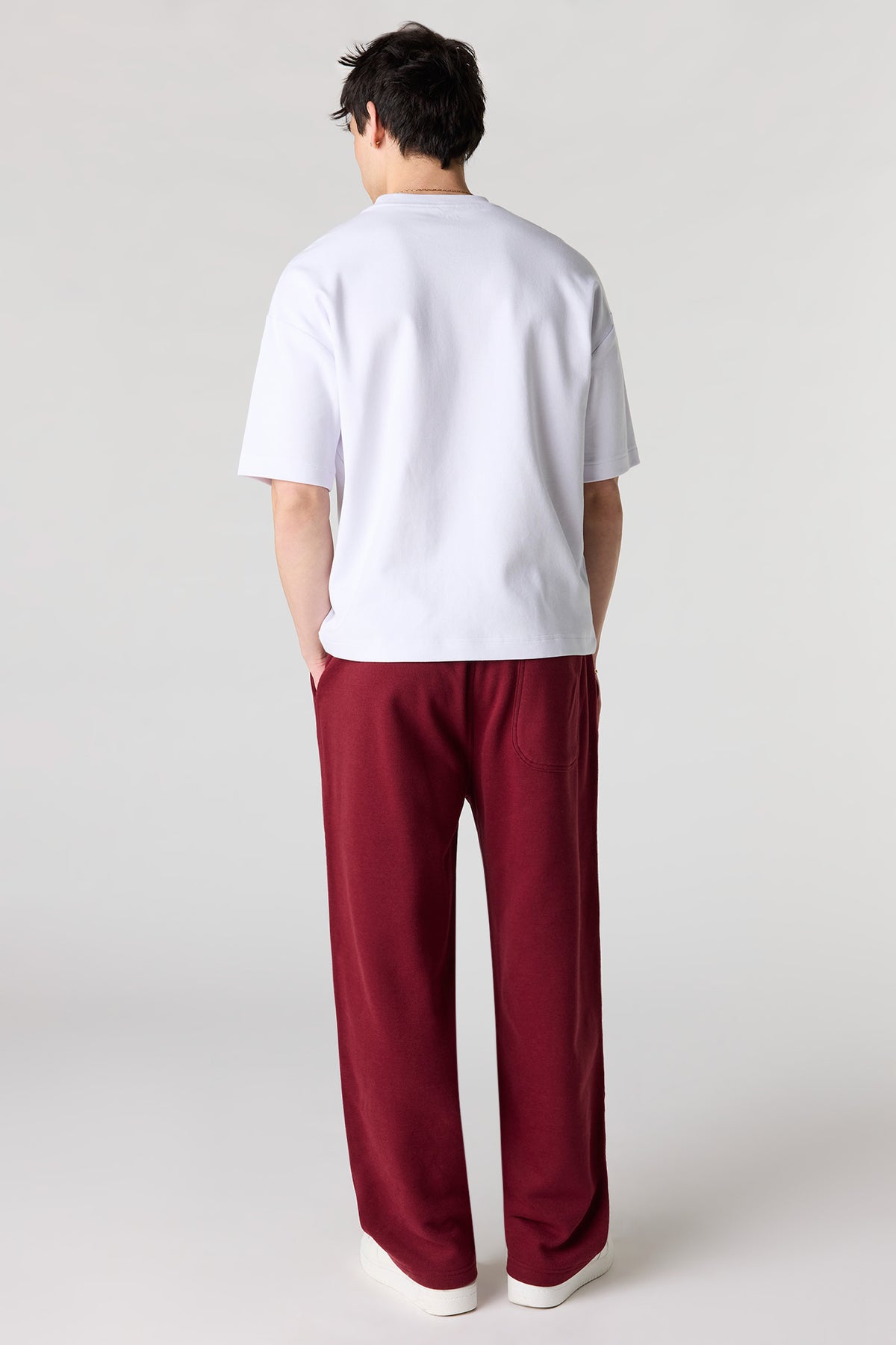 Alt View 3. Premium Heavyweight Fleece Baggy Sweatpant - Burgundy