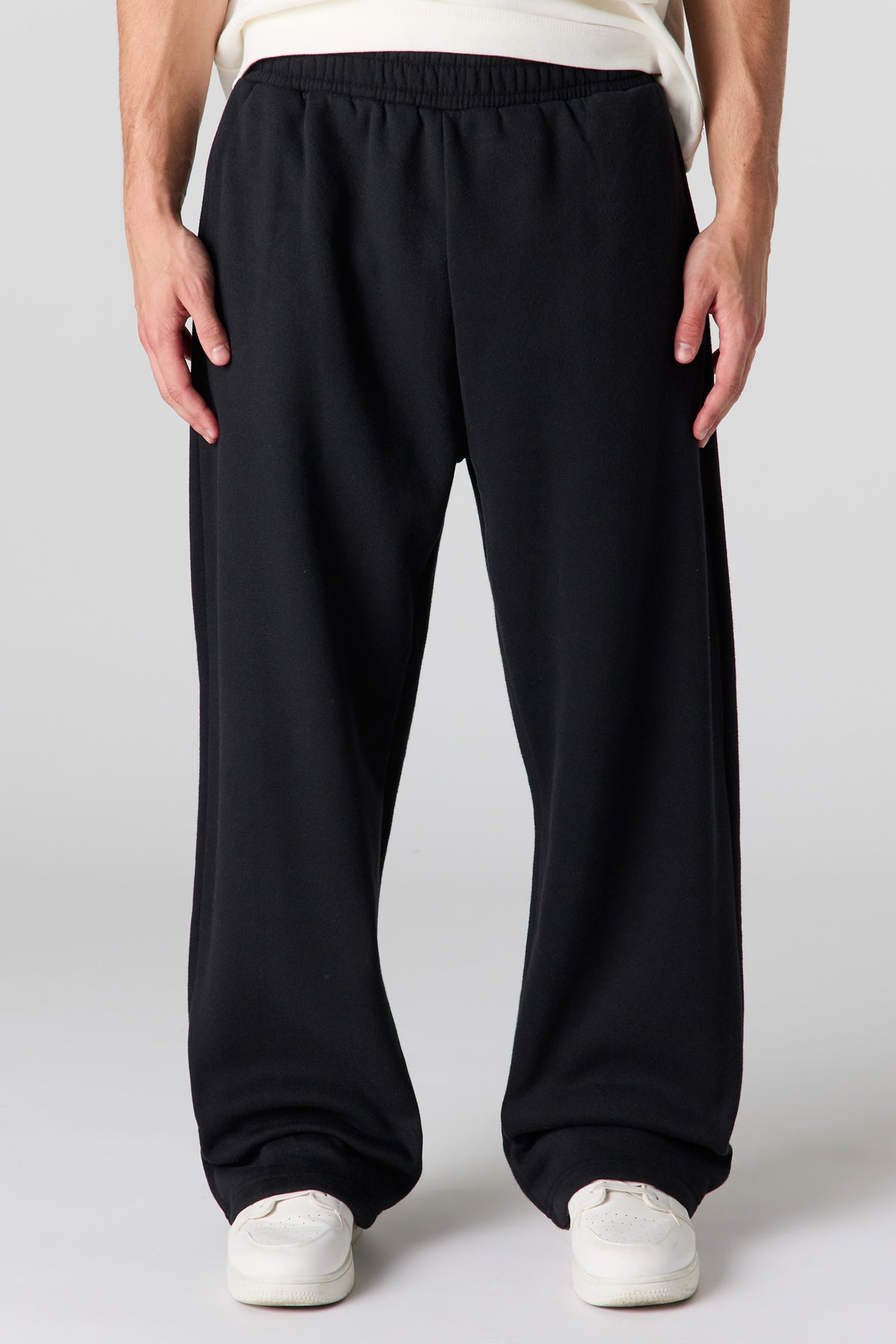 Pantalon d'entraînement à jambe large en molleton lourd de qualité supérieure
