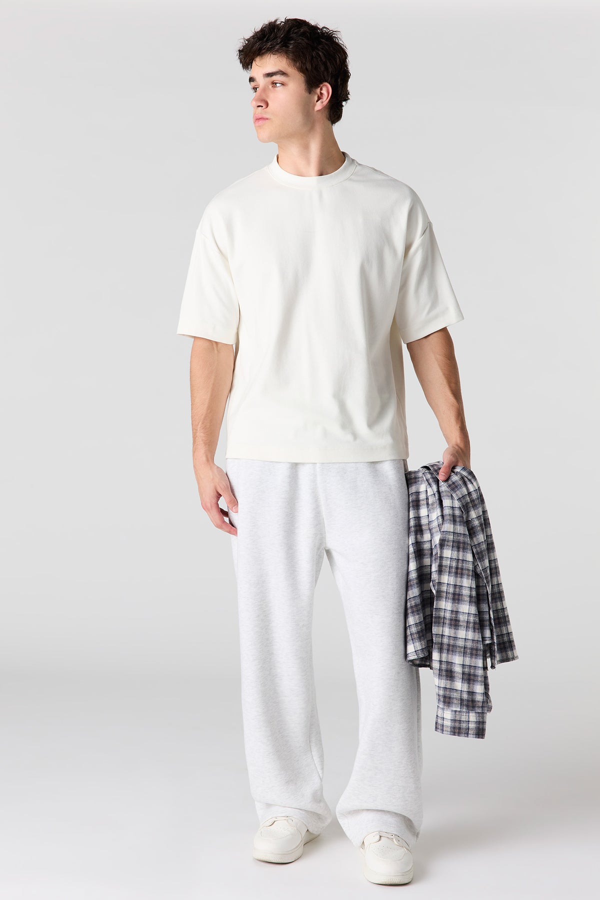 Vue alternative 2. Pantalon d'entraînement à jambe large en molleton lourd de qualité supérieure