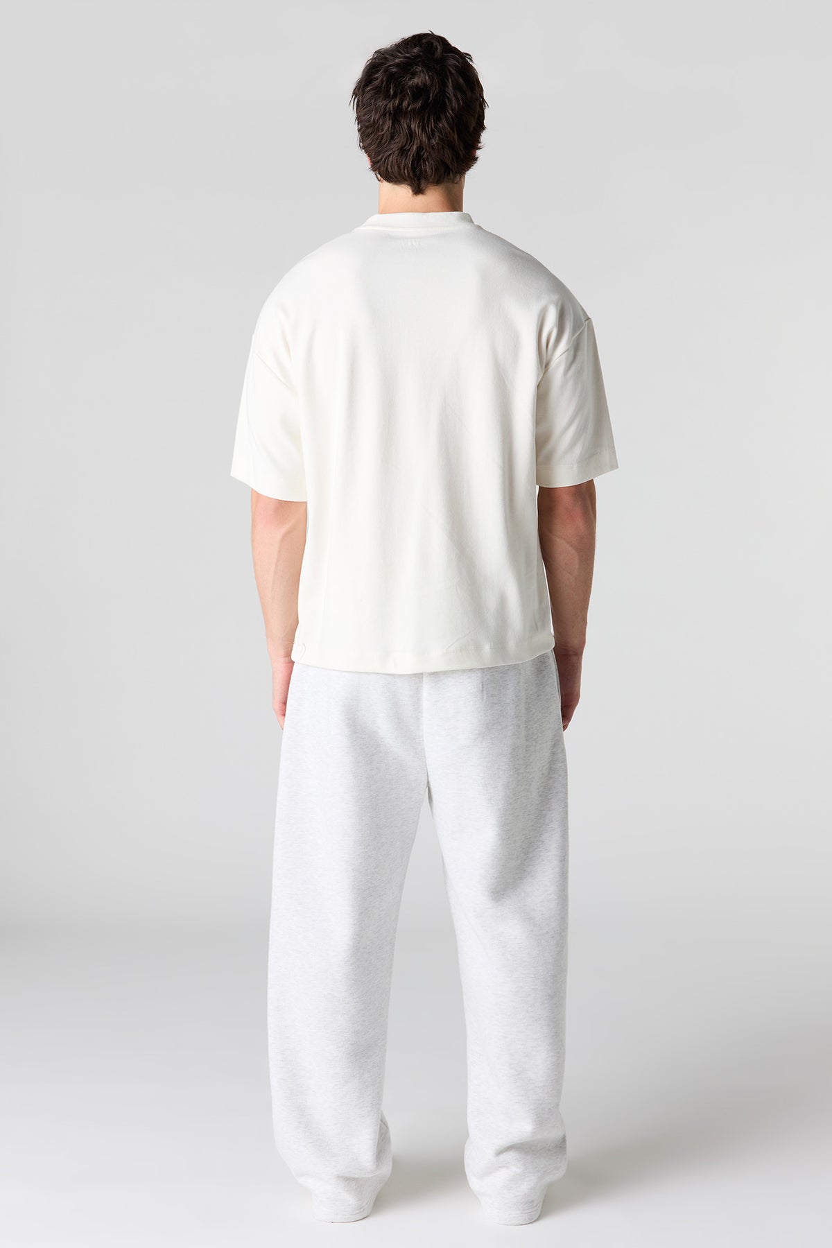 Vue alternative 3. Pantalon d'entraînement à jambe large en molleton lourd de qualité supérieure