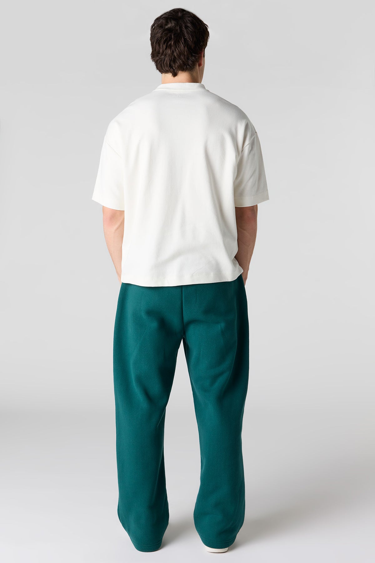 Vue alternative 3. Pantalon d'entraînement à jambe large en molleton lourd de qualité supérieure