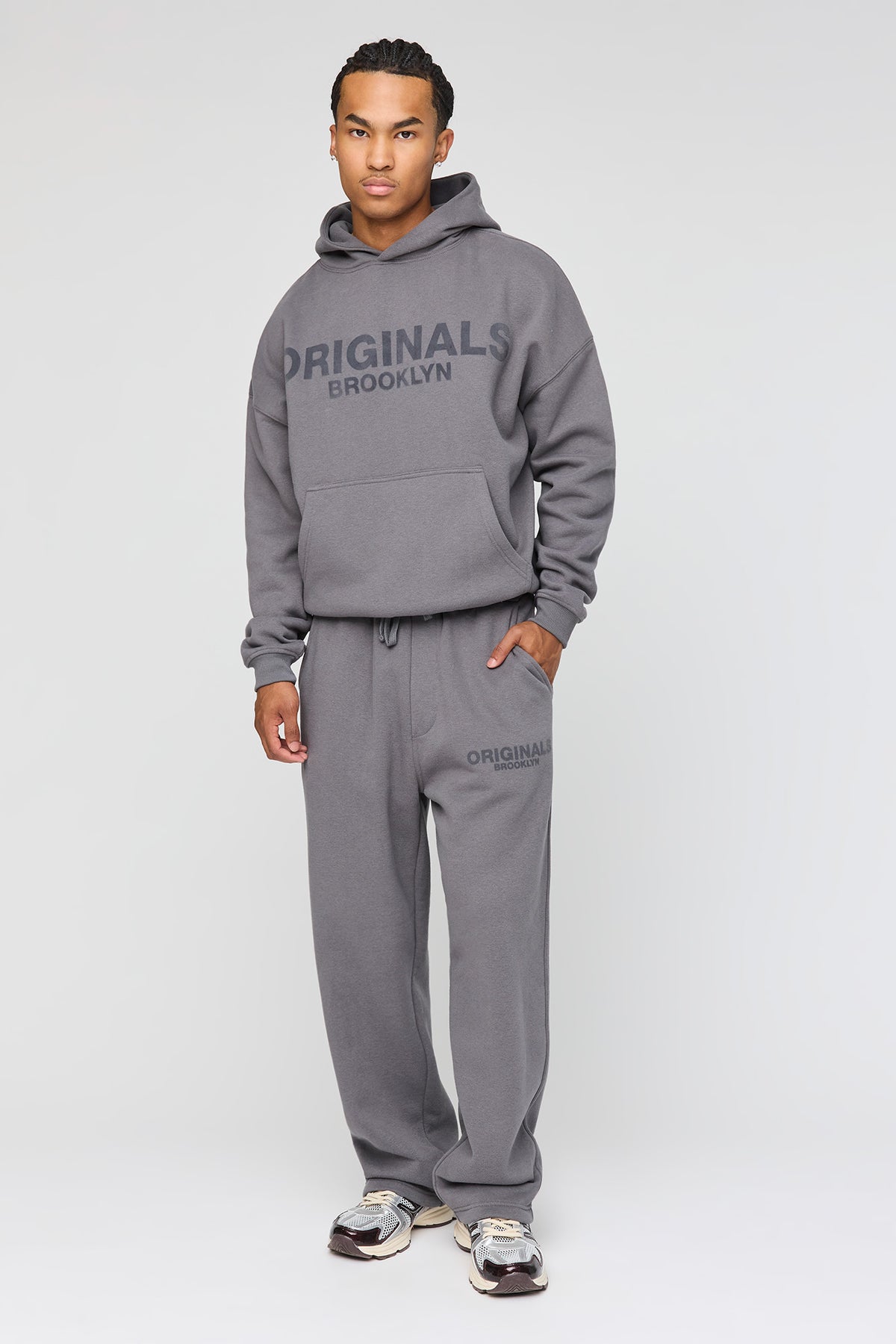 Vue alternative 2. Pantalon d'entraînement baggy en molleton lourd supérieur imprimé