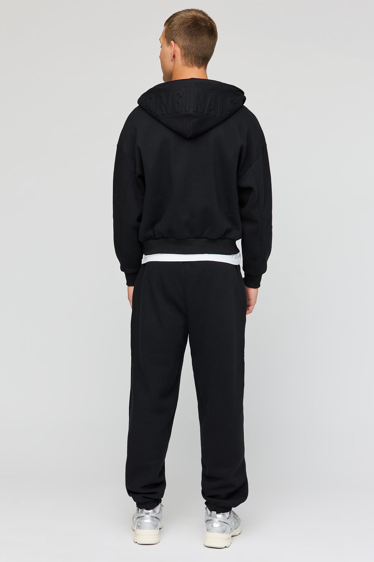 Vue alternative 3. Pantalon d'entraînement baggy en molleton lourd supérieur embossé