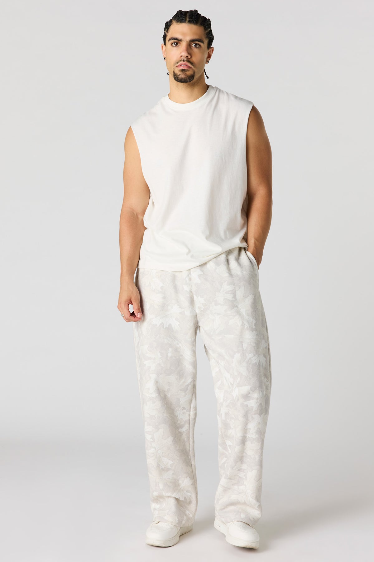Alt View 2. Premium Heavyweight Fleece Wide Leg Sweatpant - Camouflage