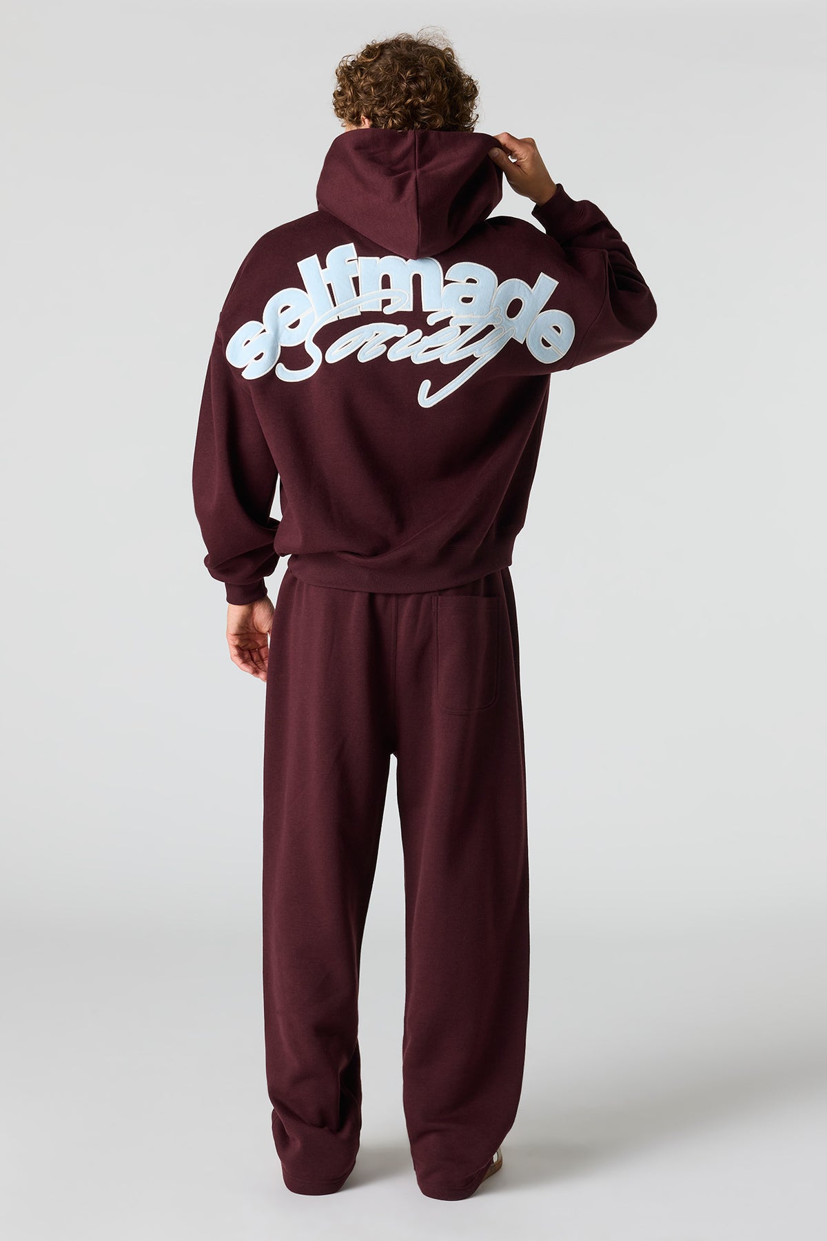 Vue alternative 3. Pantalon d'entraînement baggy en molleton imprimé