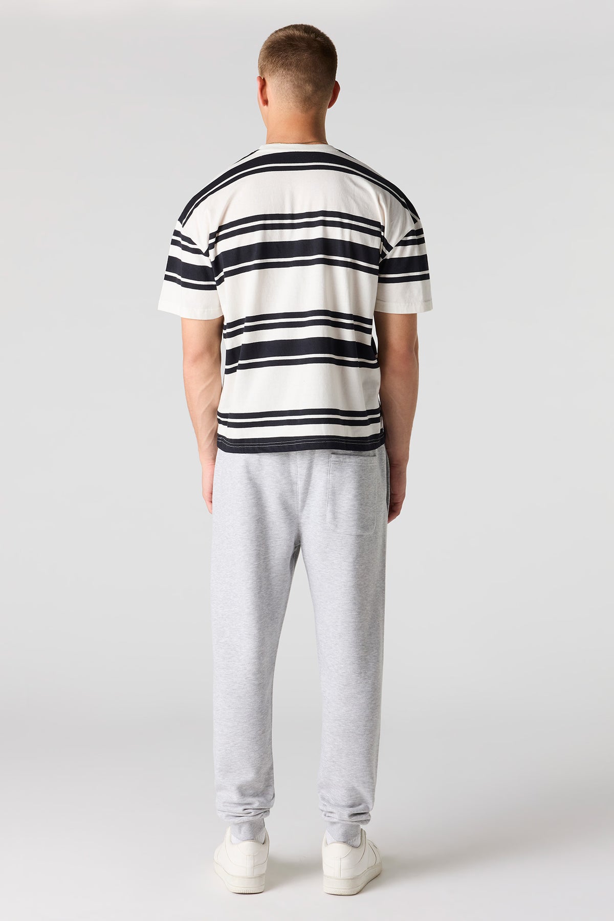 Alt View 3. Fleece Jogger - Heather Grey