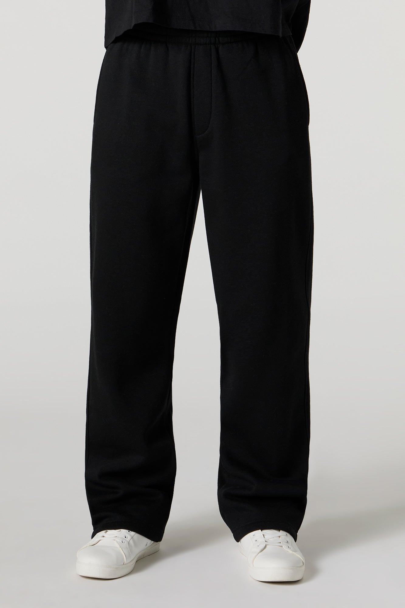 Solid Open Bottom Fleece Jogger