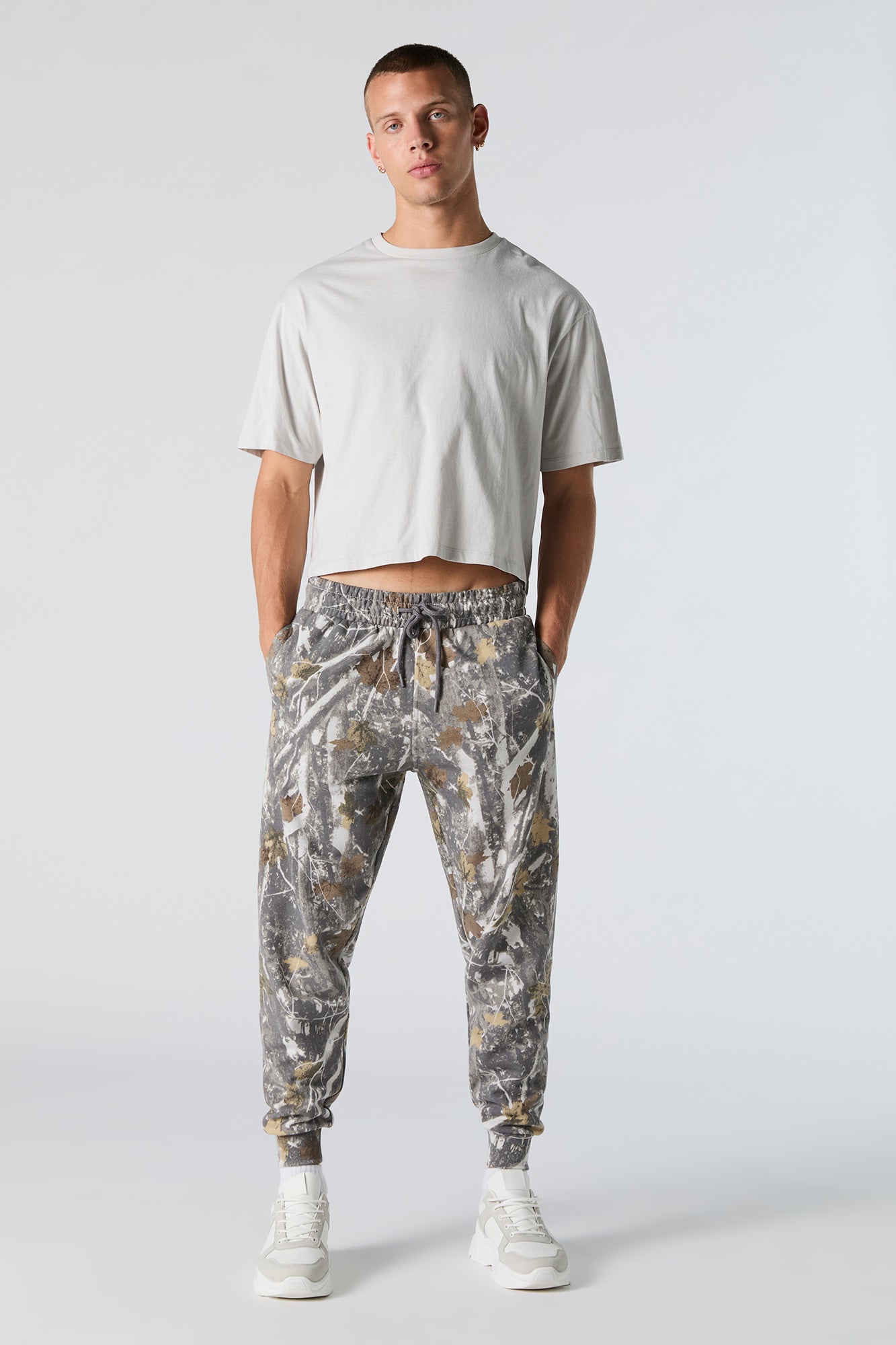 Jogger camouflage en molleton de tous les jours uni