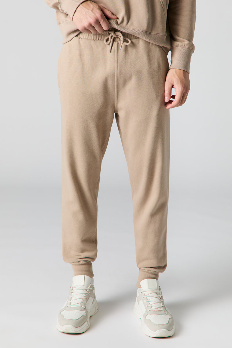 Jogger en molleton uni