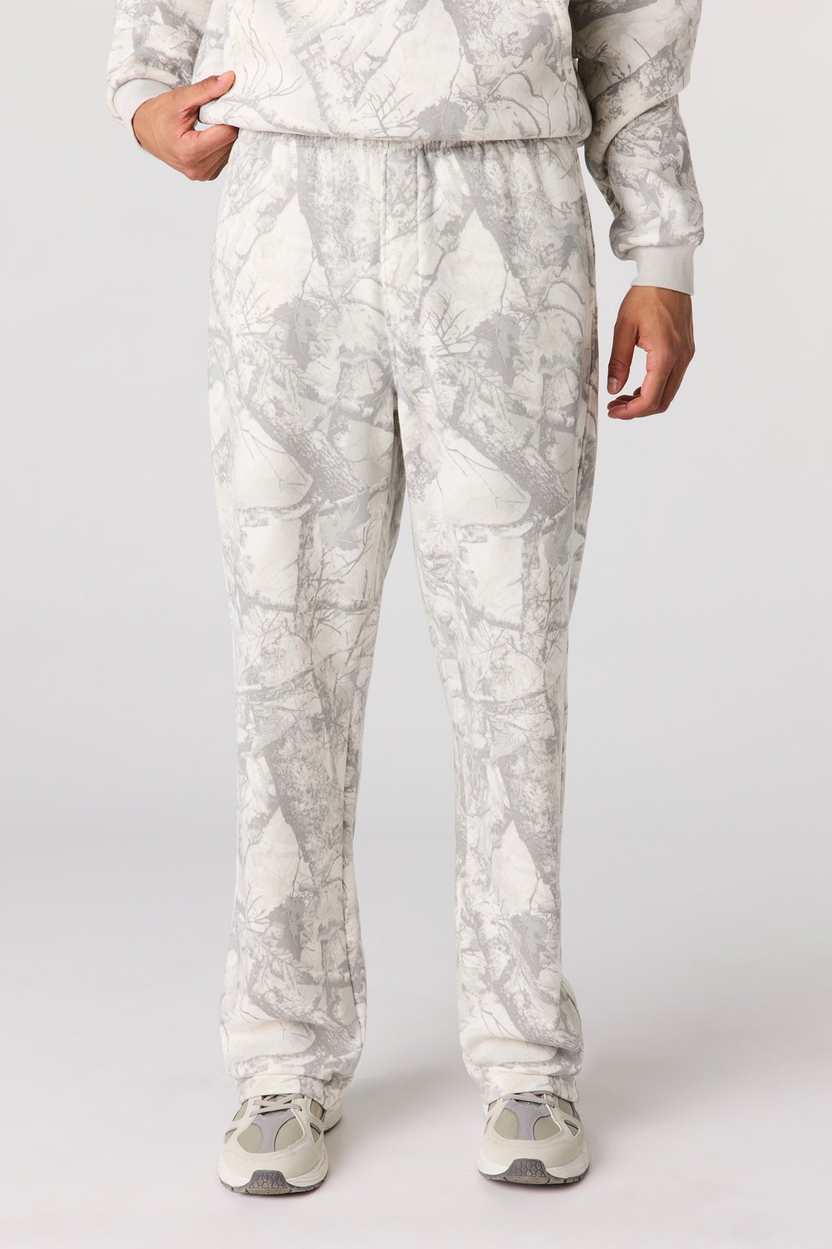 Pantalon d'entraînement à jambe ample en molleton