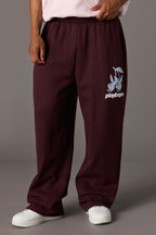 Playboy Graphic Wide Leg Fleece Sweatpant