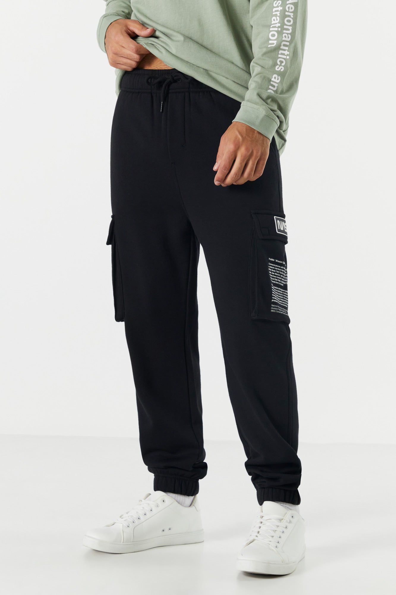 Pantalon de jogging cargo en molleton imprimé