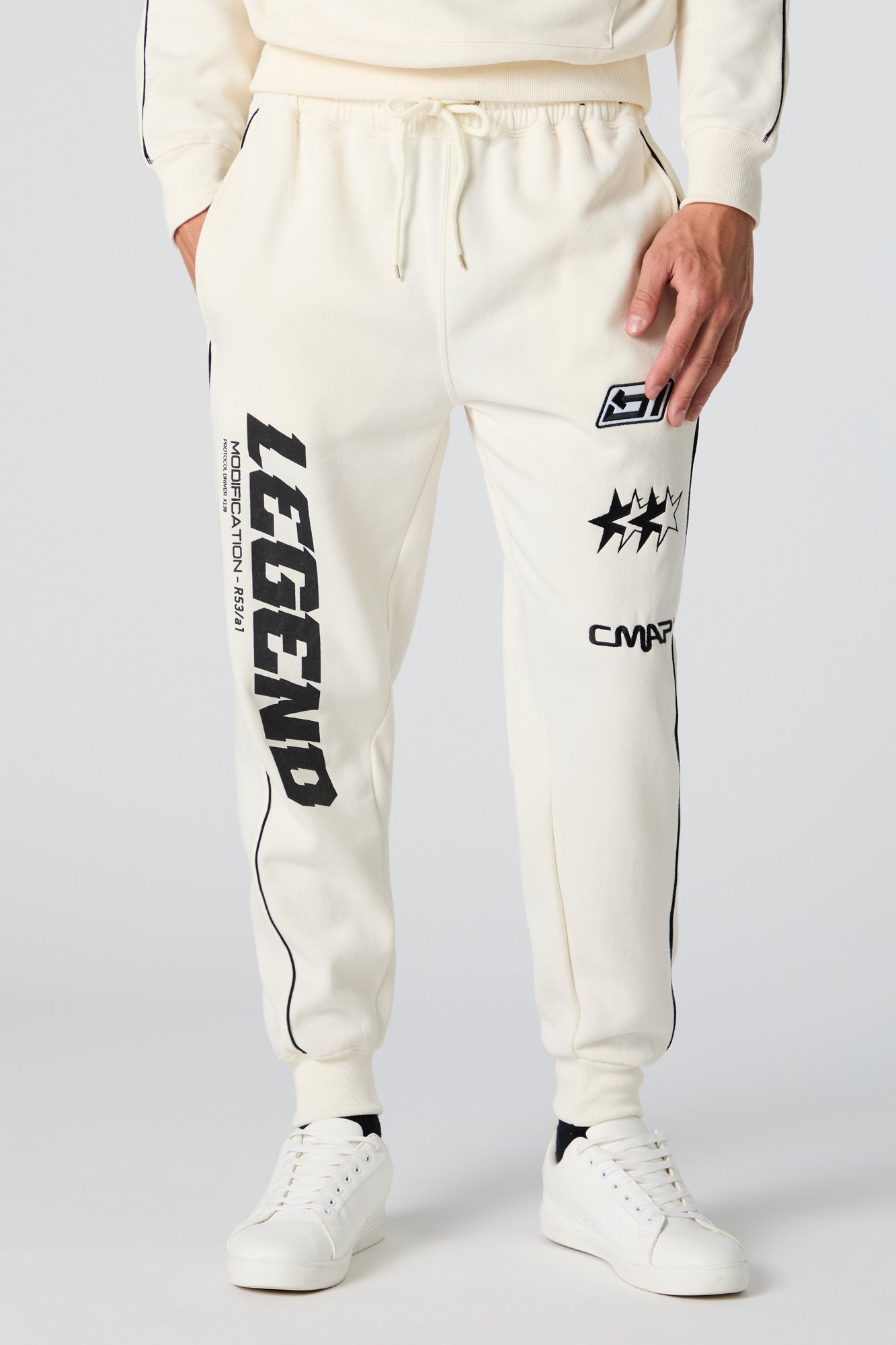 Jogger en molleton avec motif brodé Racing Legend