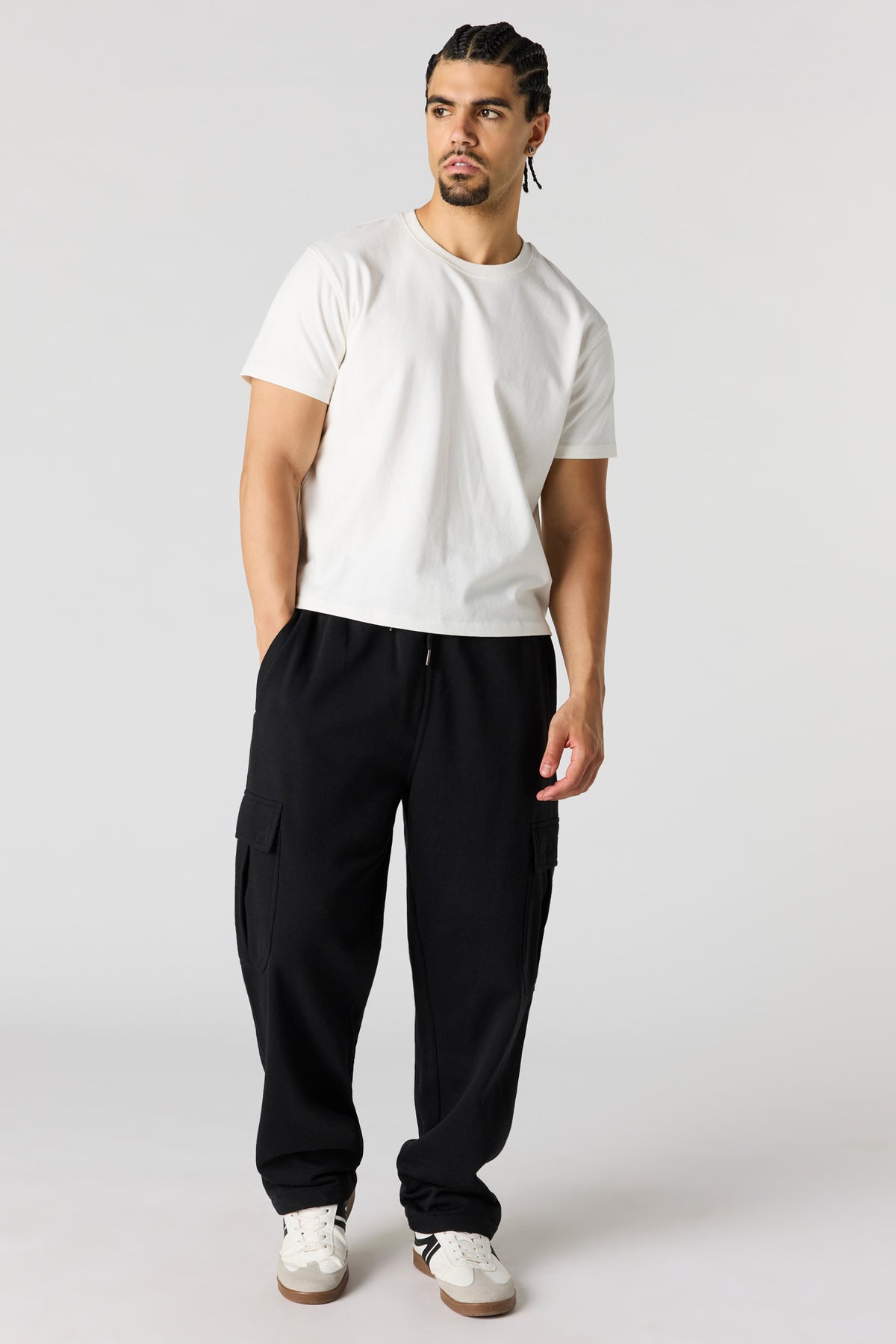 Vue alternative 2. Pantalon d'entraînement cargo baggy en molleton