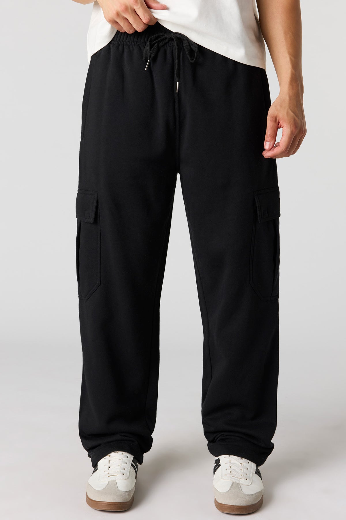 Pantalon d'entraînement cargo baggy en molleton