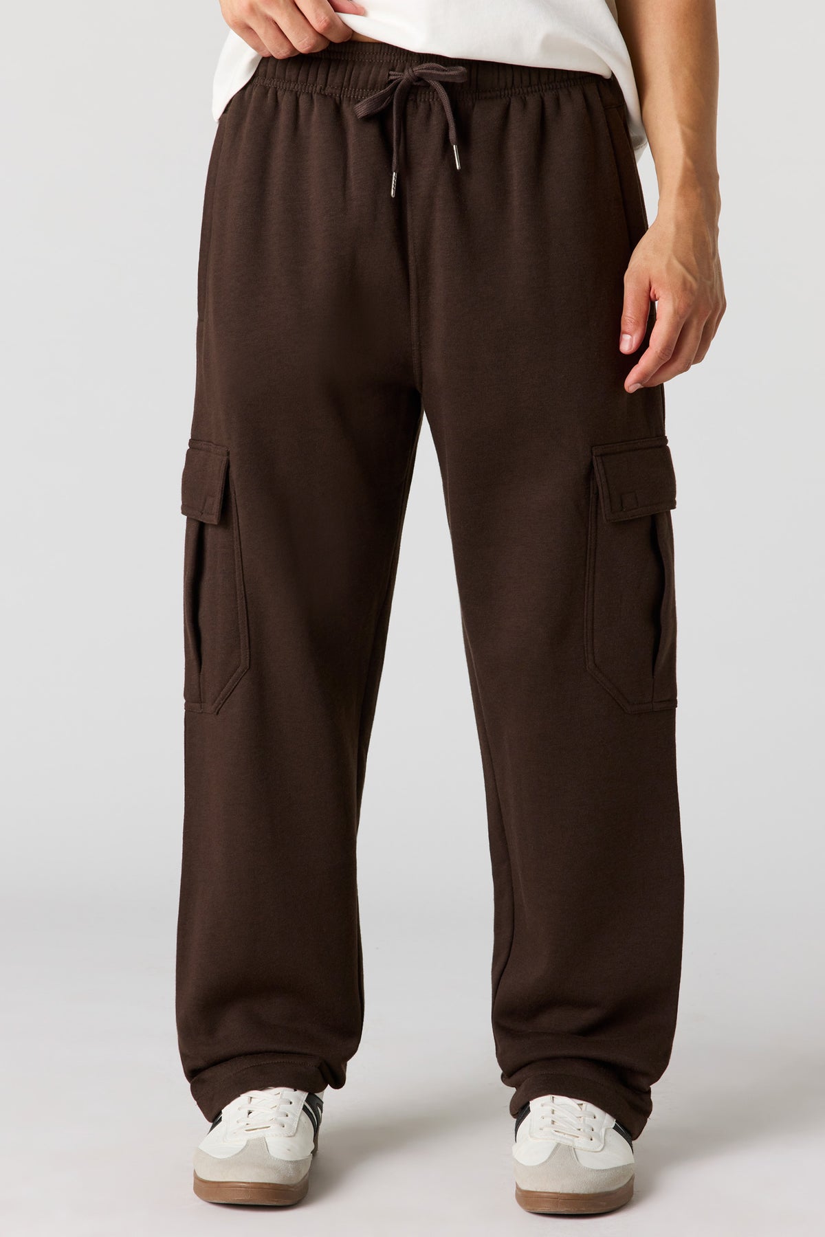 Pantalon d'entraînement cargo baggy en molleton