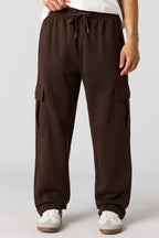 Pantalon d'entraînement cargo baggy en molleton