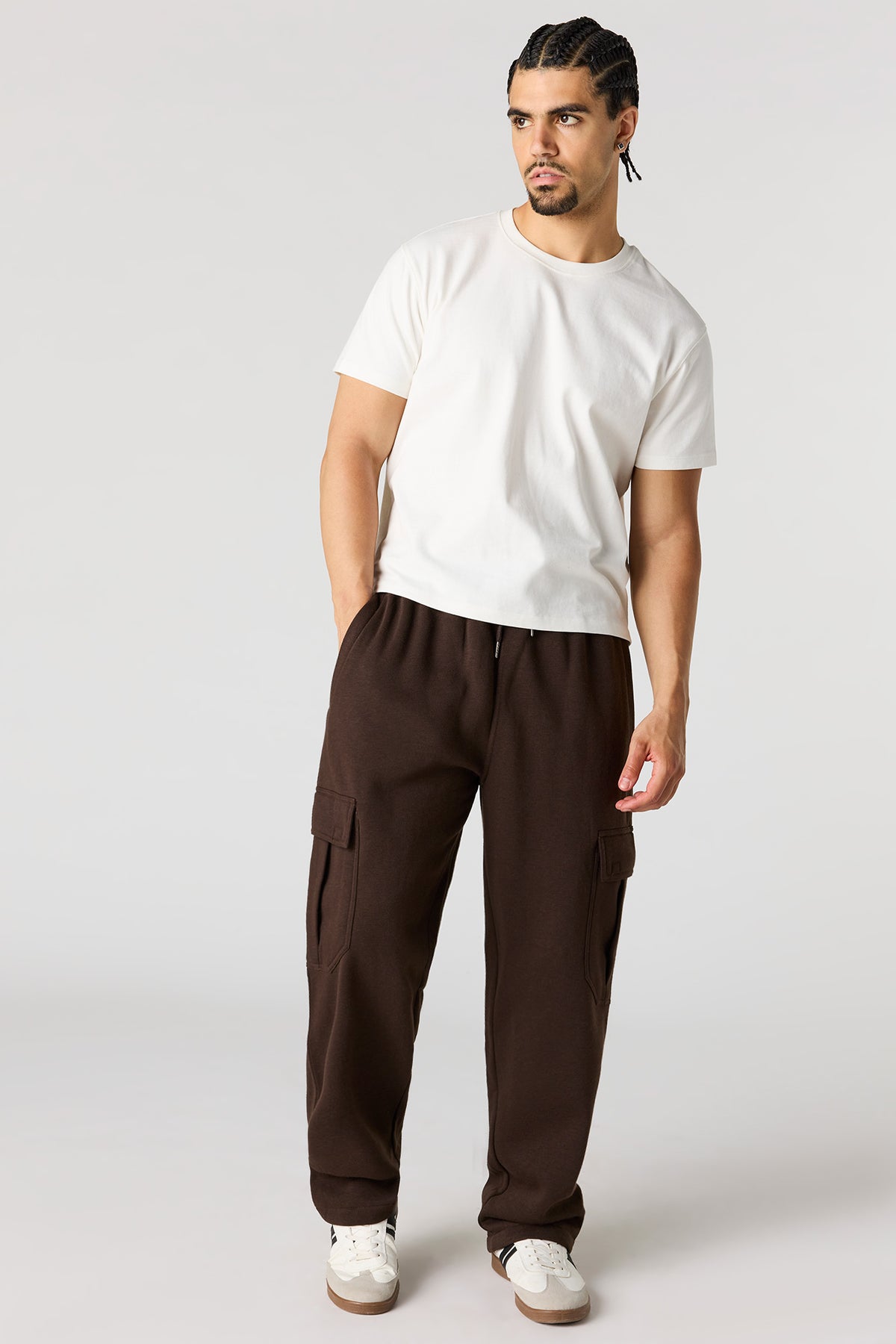 Vue alternative 2. Pantalon d'entraînement cargo baggy en molleton