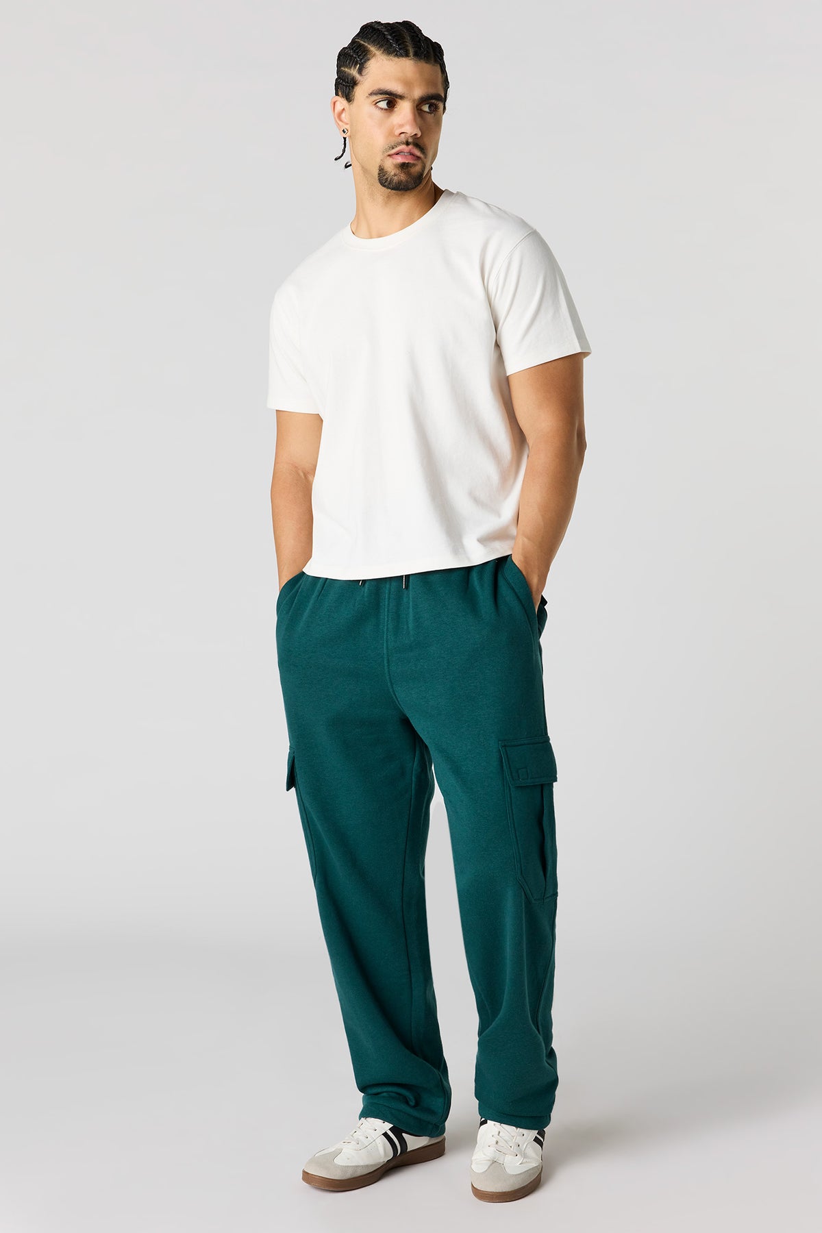 Vue alternative 2. Pantalon d'entraînement cargo baggy en molleton