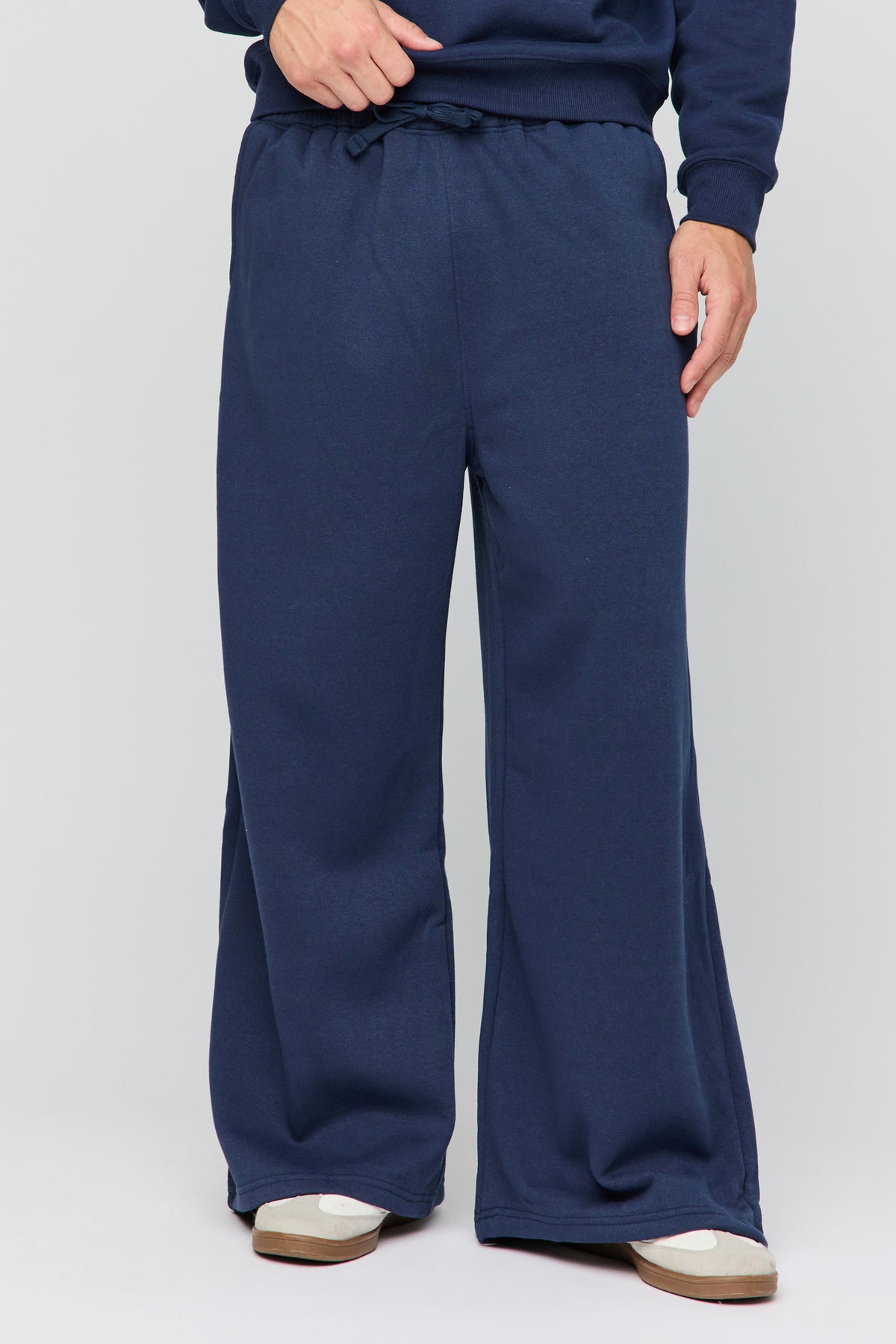 Pantalon d'entraînement à jambe super large en molleton