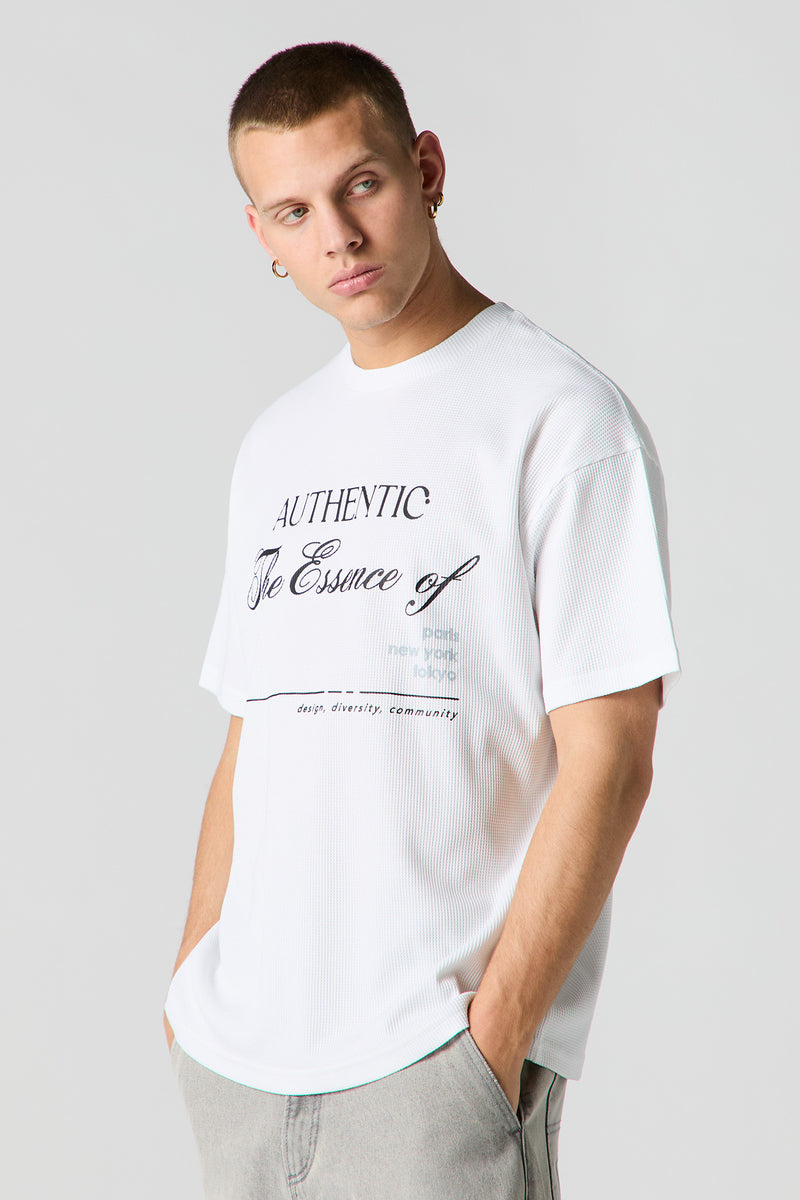 T-shirt texturé à imprimé Authentic