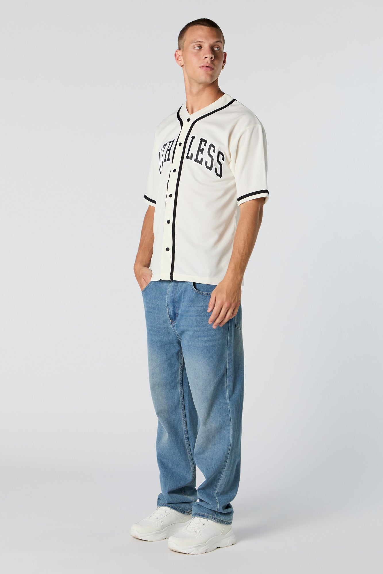 Ruthless Graphic Mesh Baseball Jersey