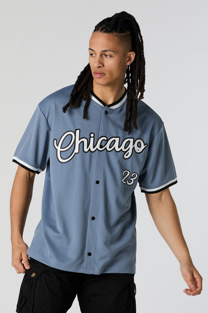 Jersey de baseball en filet à imprimé Chicago
