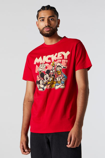 T-shirt à imprimé Mickey Mouse Crew