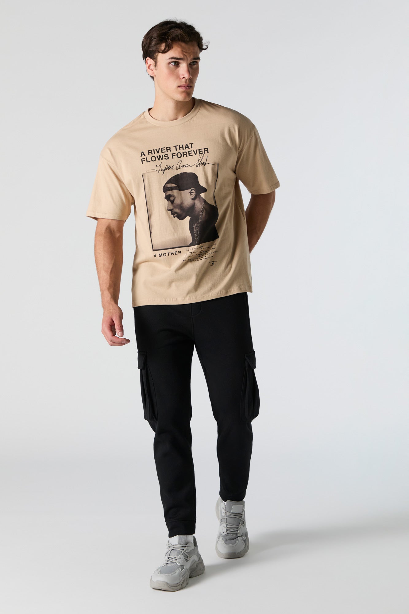 Tupac River Flows Forever Graphic T-Shirt