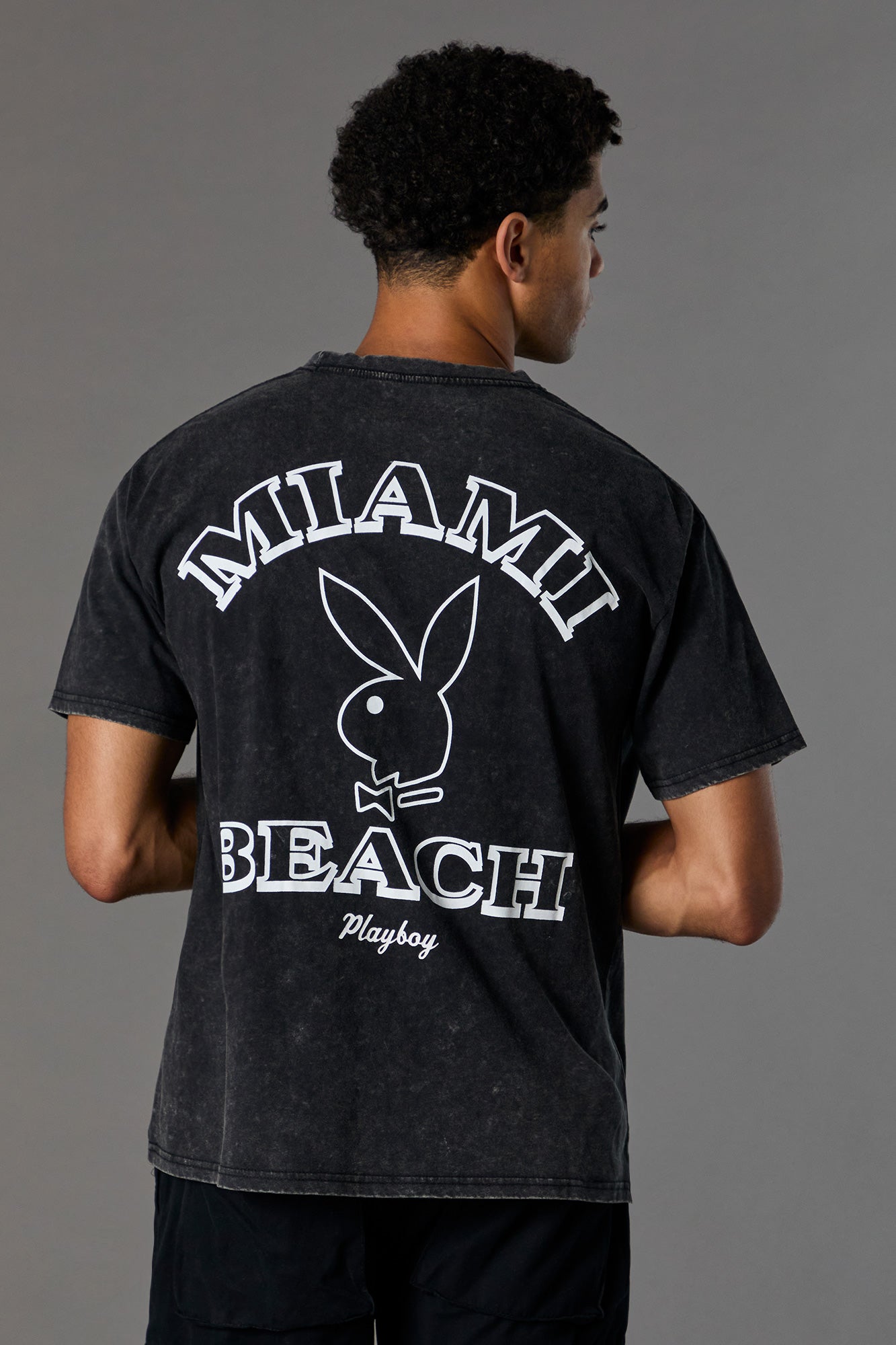 Playboy Miami Beach Graphic Washed T-Shirt