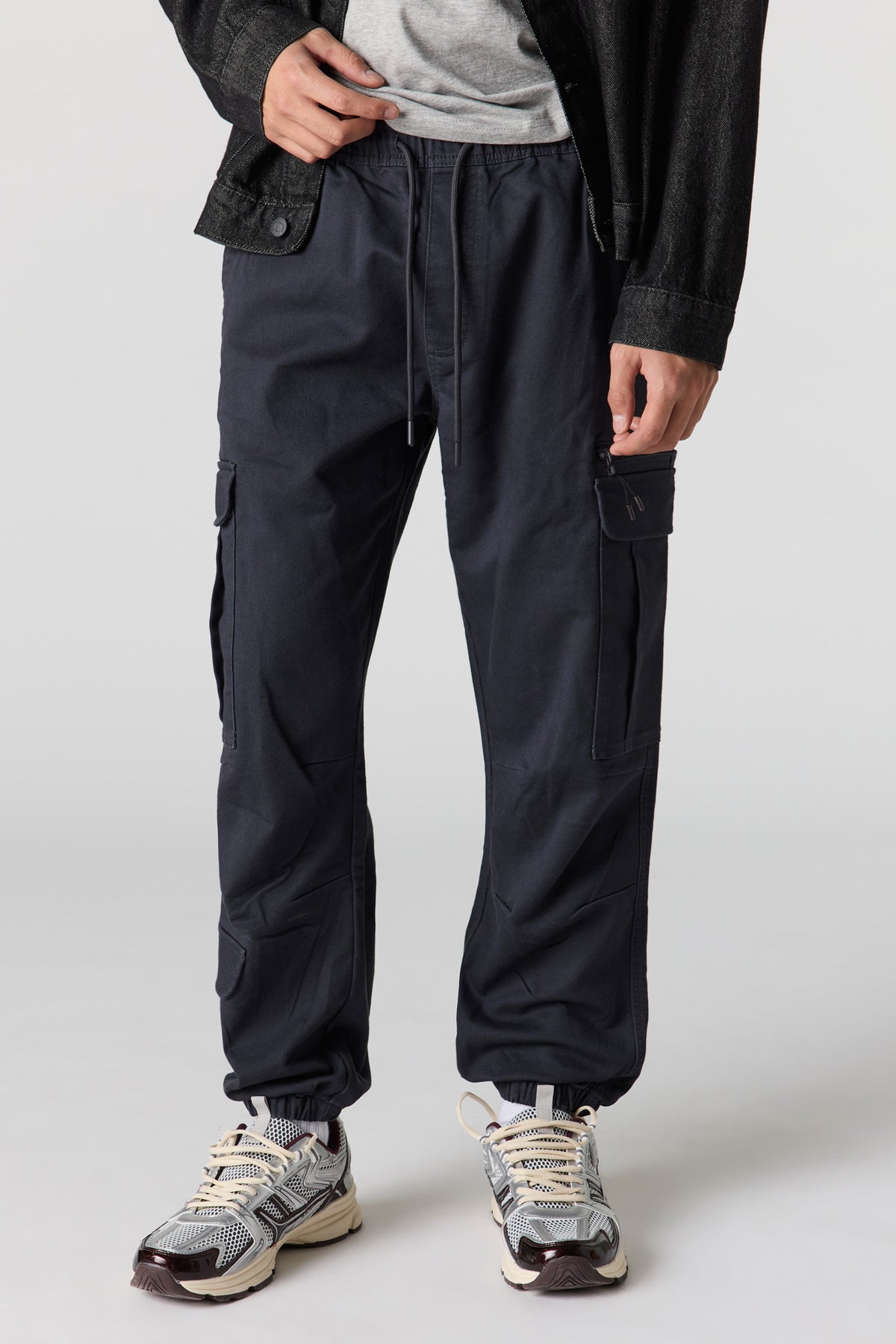 Jogger cargo avec poches à fermeture à glissière