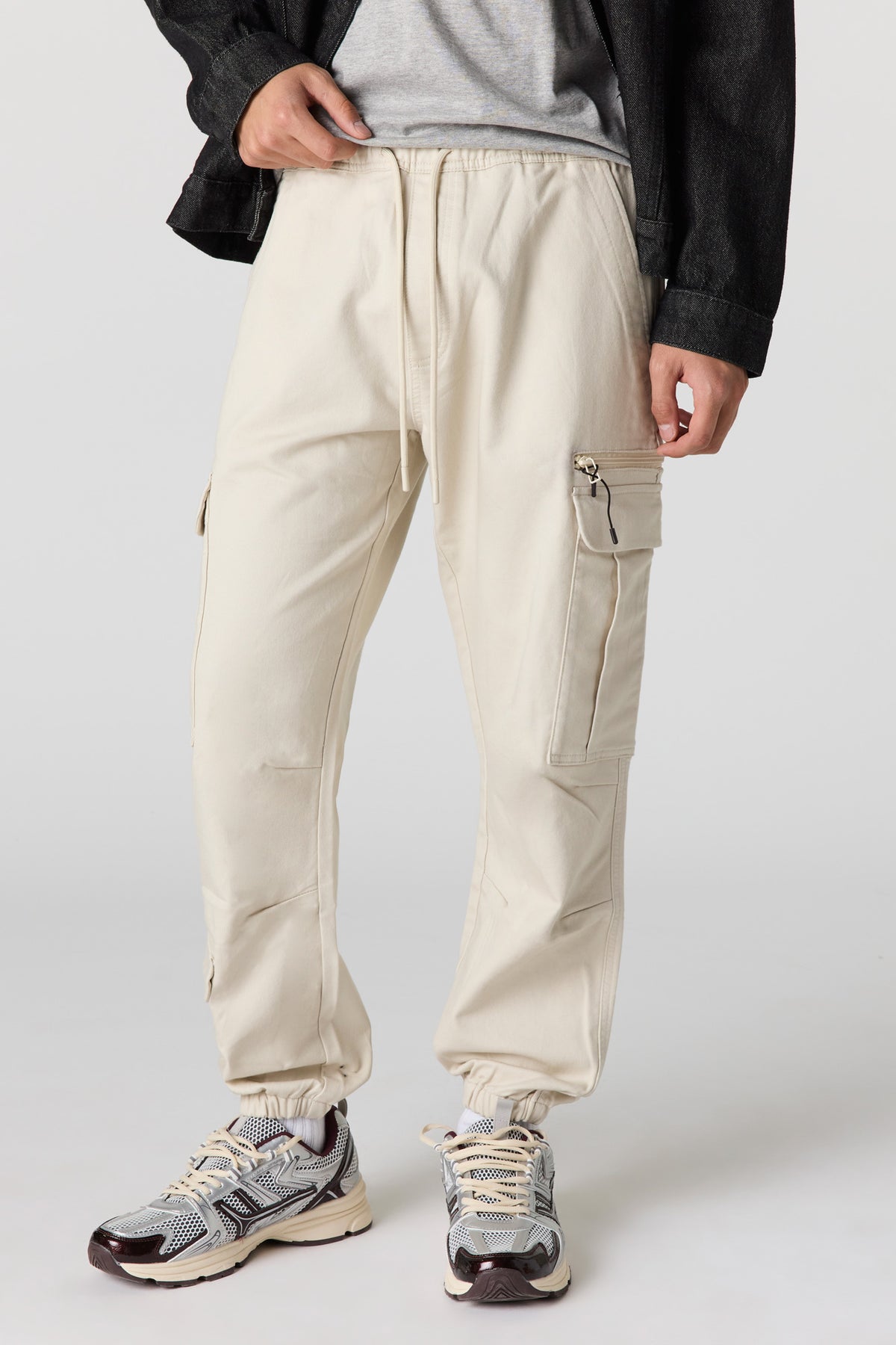 Jogger cargo avec poches à fermeture à glissière