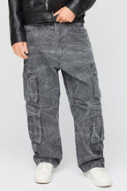 Washed Baggy Cargo Jean