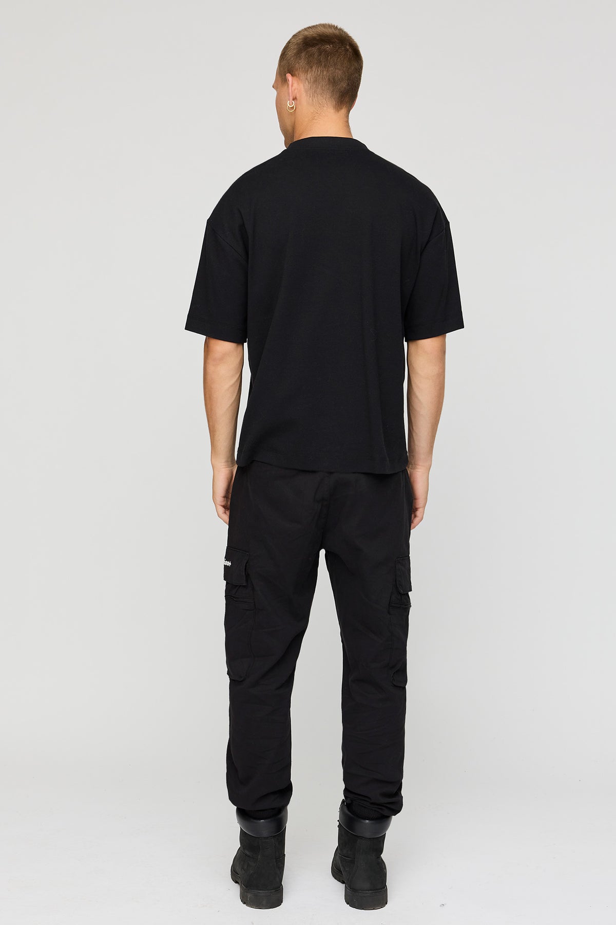 Alt View 3. Belted Cargo Jogger - Black