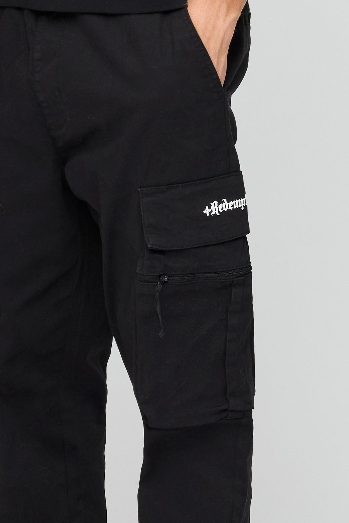 Alt View 4. Belted Cargo Jogger - Black
