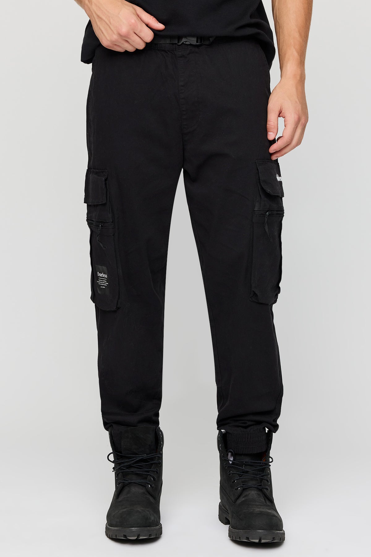 Belted Cargo Jogger - Black