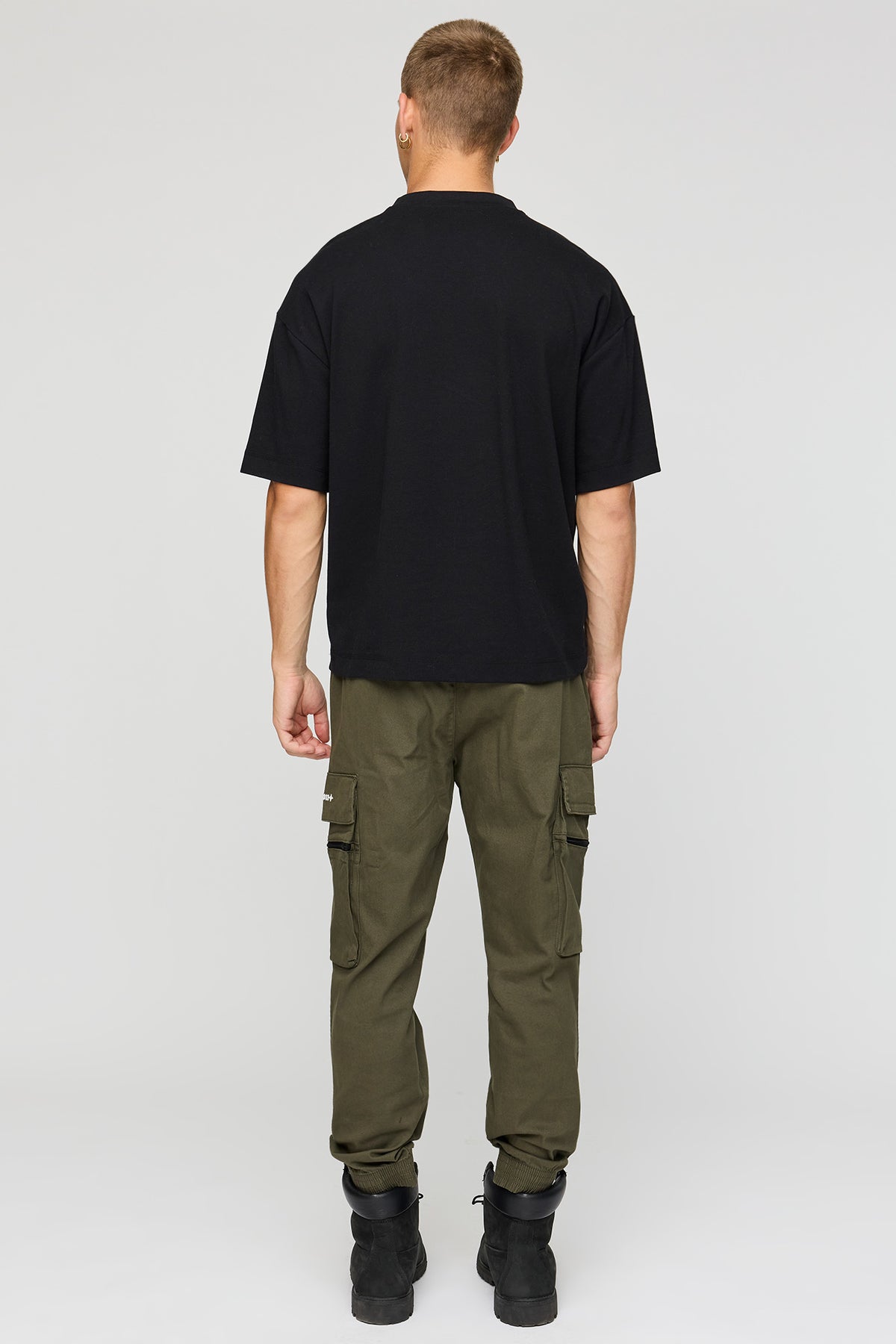 Alt View 3. Belted Cargo Jogger - Dark Green
