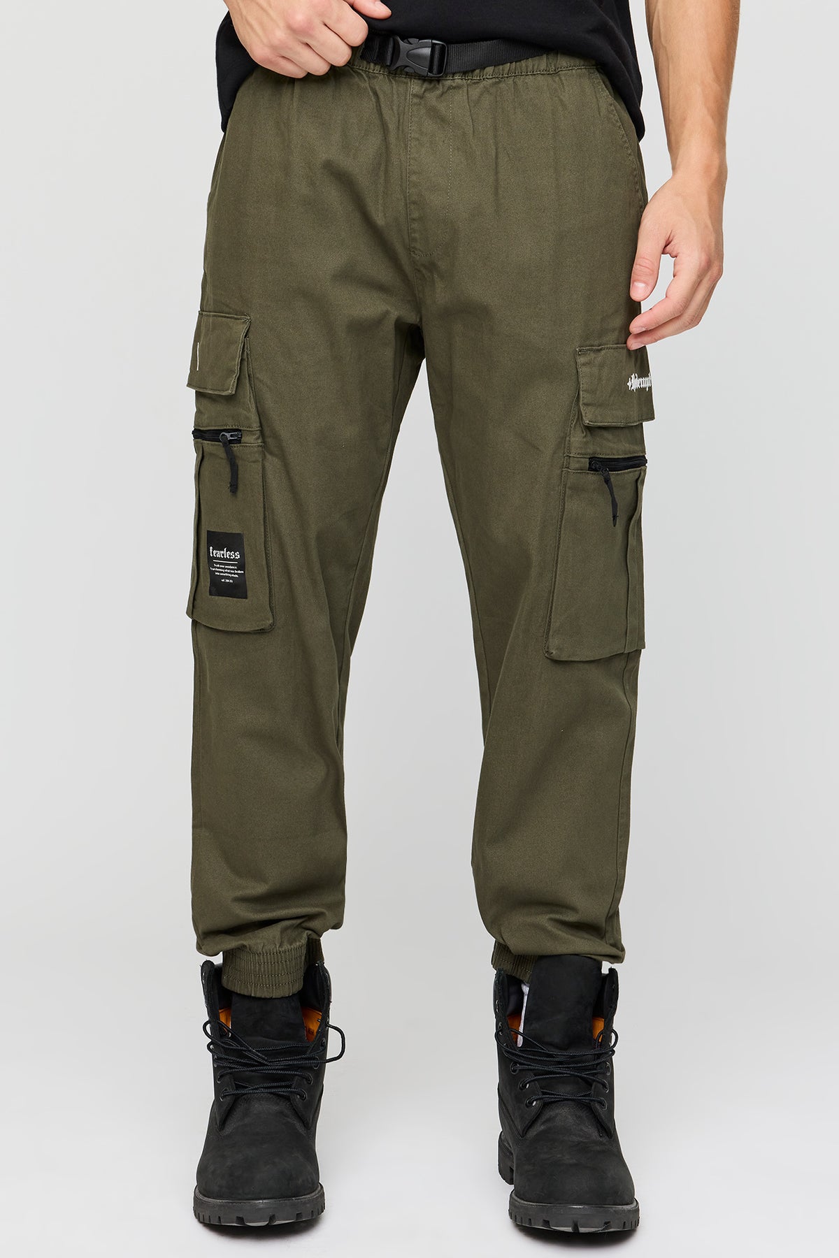 Belted Cargo Jogger - Dark Green