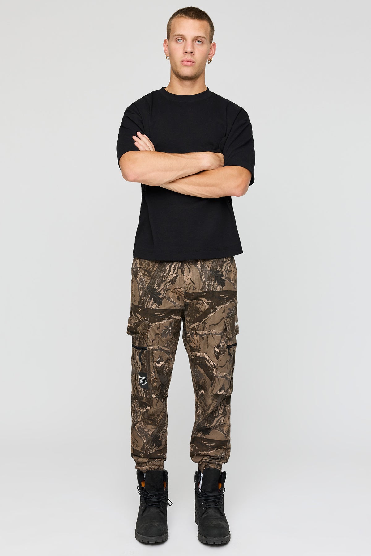 Alt View 4. Belted Cargo Jogger - Camouflage