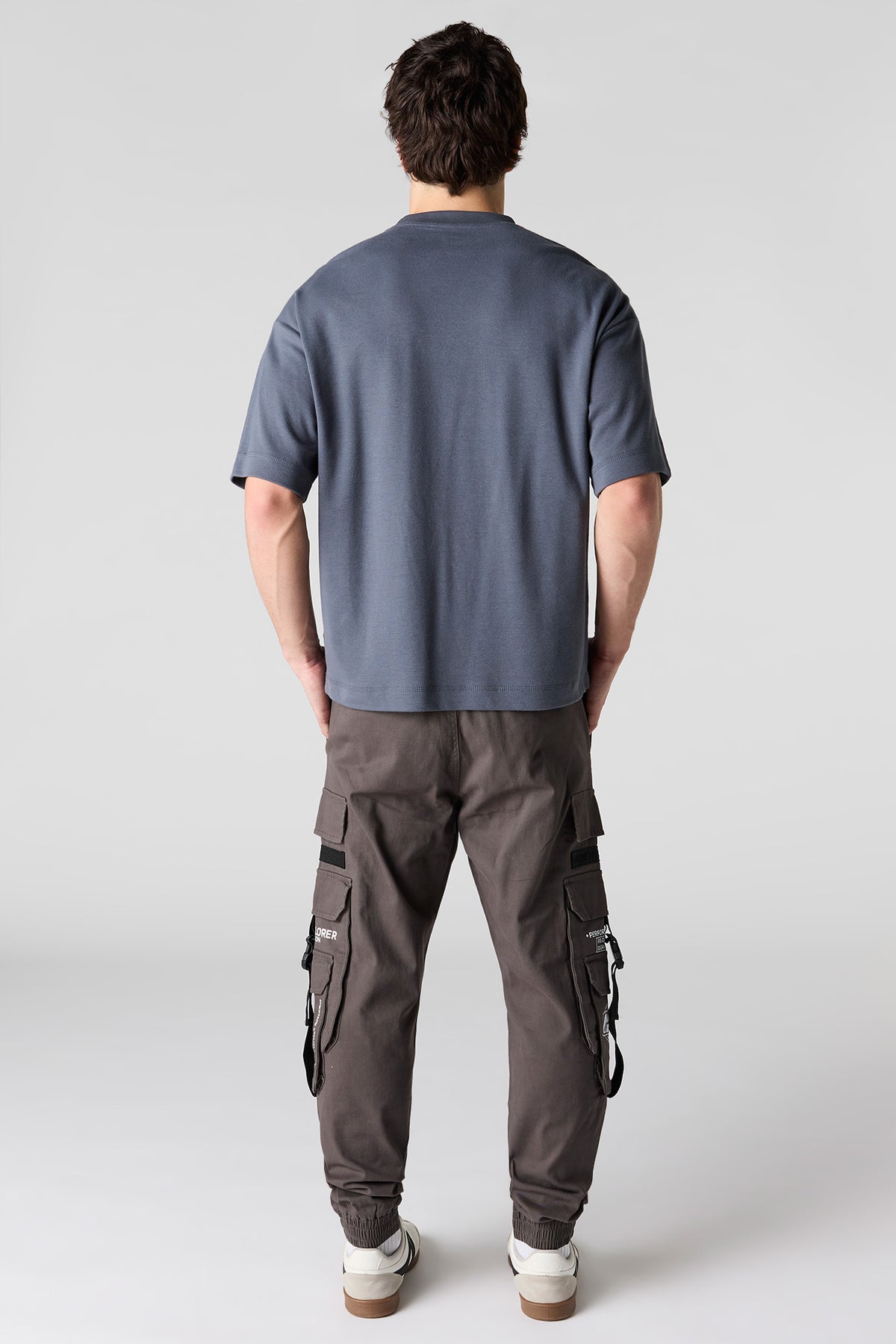 Alt View 3. Buckle Pocket Cargo Jogger - Dark Grey