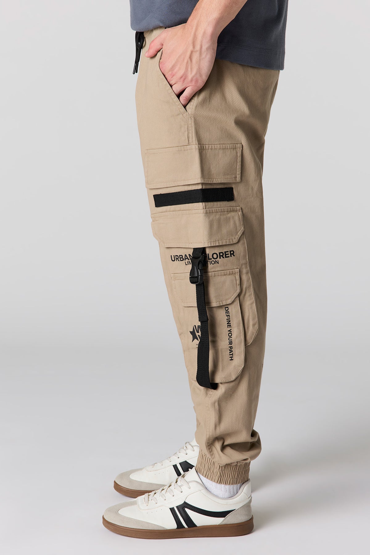 Alt View 4. Buckle Pocket Cargo Jogger - Sand