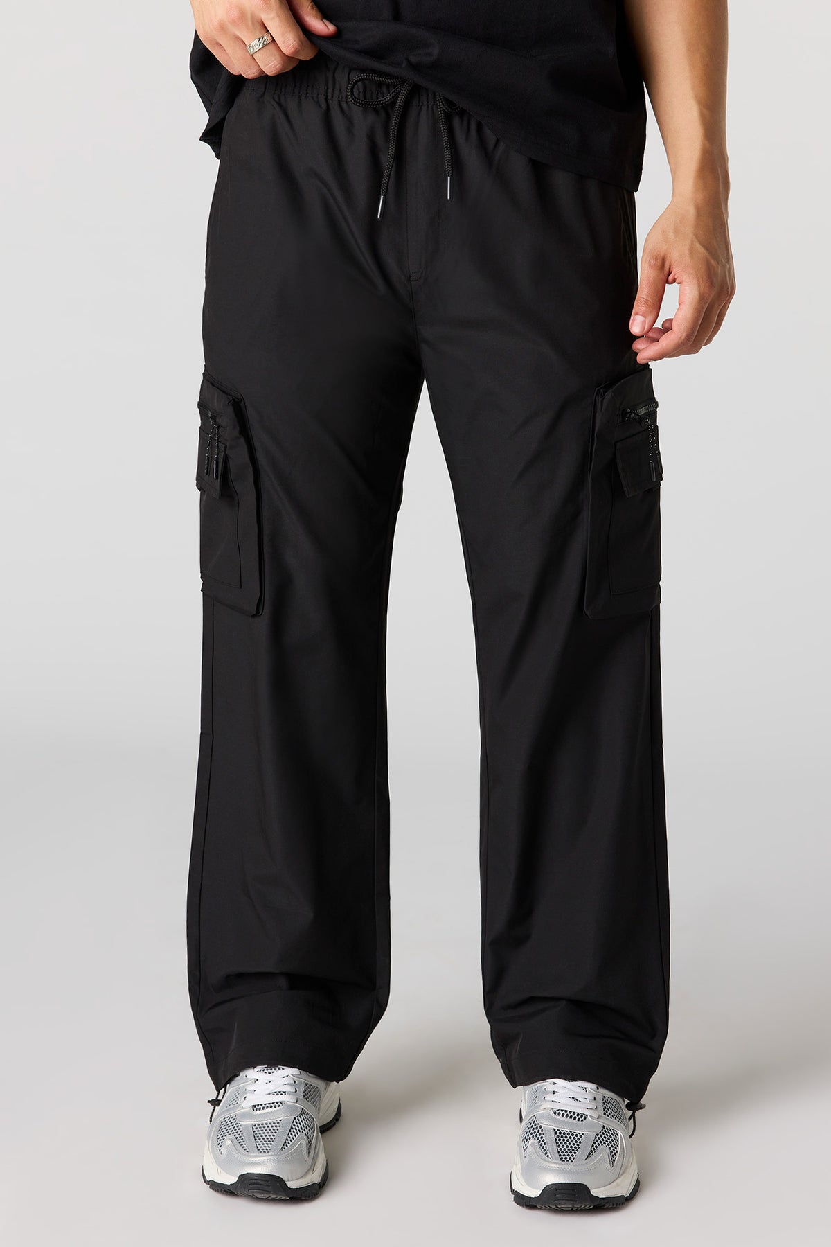 Baggy Zip Cargo Pant - Black