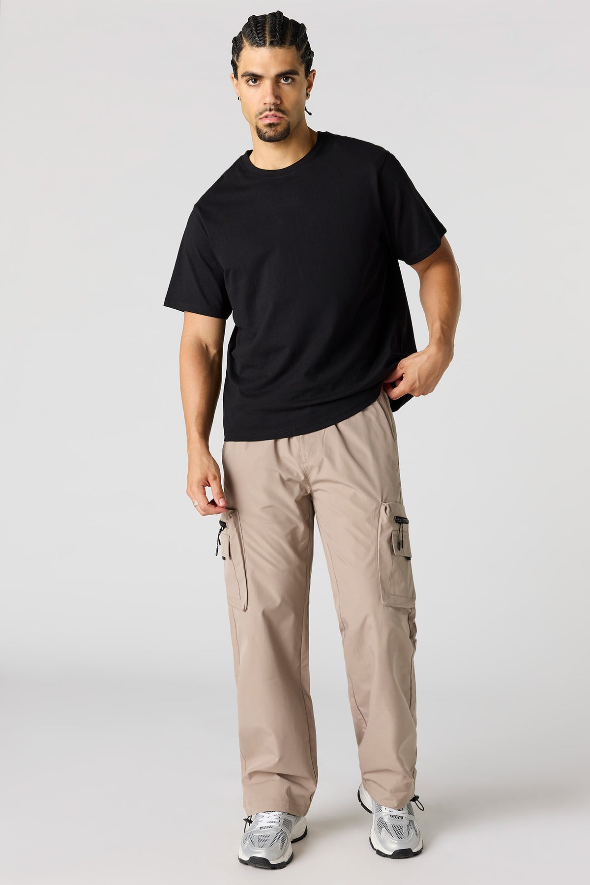 Alt View 2. Baggy Zip Cargo Pant - Sand