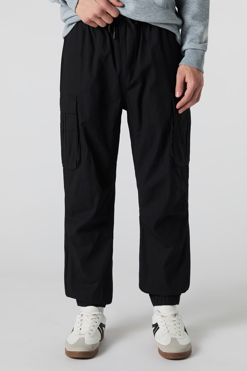 Jogger cargo en popeline