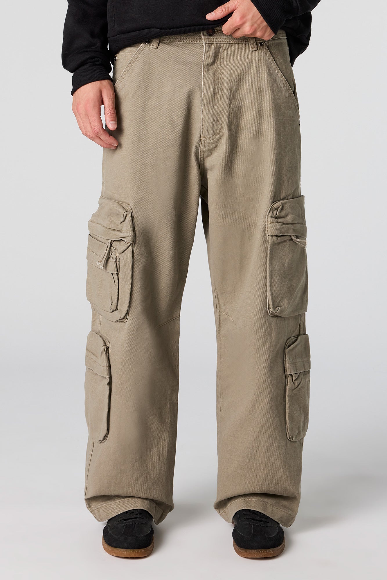 パンツ PERSEVERE MULTI-POCKET CARGO PANTS PERSEVERE MULTI-POCKET CARGO PANTS - CHARCOAL GREY