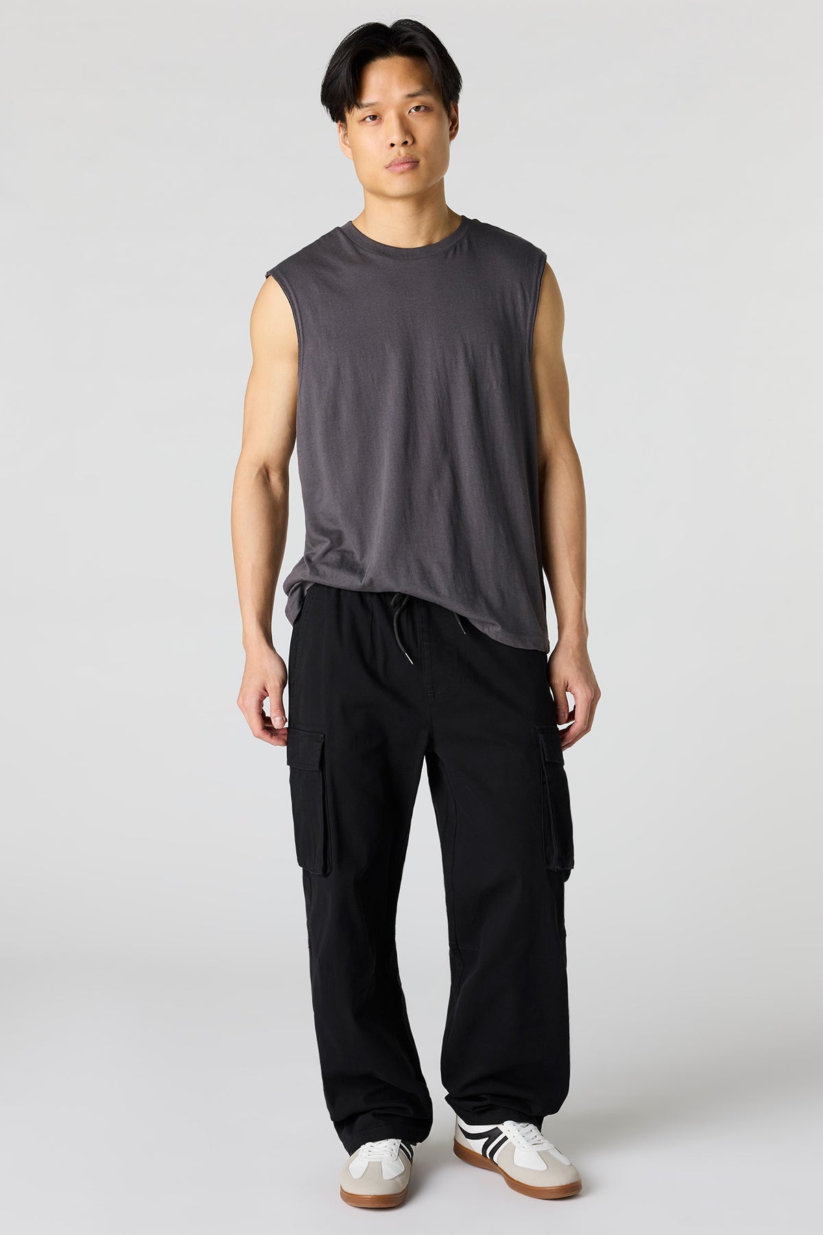 Alt View 2. Baggy Cargo Pant - Black